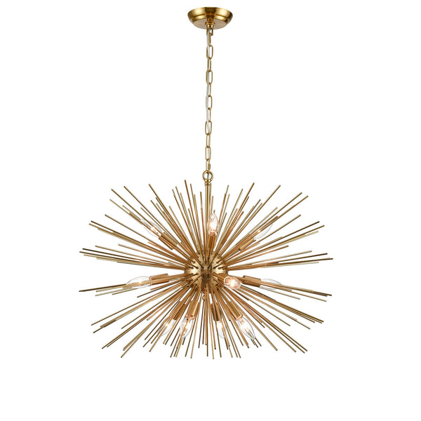 Modern Brass 12-Light Chandelier Hanging DIY Light Fixture